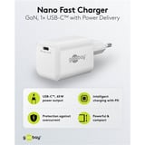 goobay USB-C PD GaN hurtigoplader Nano 65 W Hvid