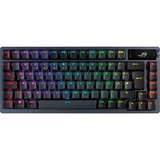 ASUS ROG Azoth tastatur Spil USB + RF Wireless + Bluetooth QWERTY Sort, Gaming-tastatur Rødgods, DE-layout, ROG NX Red, Kabel & trådløs, USB + RF Wireless + Bluetooth, Mekanisk, QWERTY, RGB LED, Sort