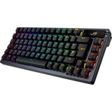 ASUS ROG Azoth tastatur Spil USB + RF Wireless + Bluetooth QWERTY Sort, Gaming-tastatur Rødgods, DE-layout, ROG NX Red, Kabel & trådløs, USB + RF Wireless + Bluetooth, Mekanisk, QWERTY, RGB LED, Sort