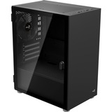 Aerocool CS111 Mini Tower Sort, Towerkabinet Sort, Mini Tower, PC, Sort, micro ATX, Mini-ITX, SPCC, Stål, Hjemme/kontor