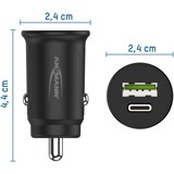Ansmann In-Car-Charger CC230PD, Oplader Sort