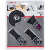 Bosch 2 608 661 696 multifunktion værktøj Bladsæt Sølv, Bladsæt, Træ, High Carbon Steel (HCS), 4 stk, Blister