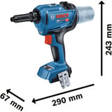 Bosch Batteridrevet nitpistol GRG 18V-16 C Professional solo, 18Volt, Nitte pistol Blå/Sort, Detail