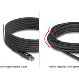 DeLOCK USB-C 2.0 kabel med magnetisk tekstilomslag Sort
