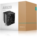 DeepCool AK620 Processor Luftkøler 12 cm Sort 1 stk, CPU køler Sort, Luftkøler, 12 cm, 500 rpm, 1850 rpm, 28 dB, 68,99 kubikfod/min.