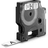 Dymo Ægte D1-etiketter | Sort tekst på hvid tape | 12 mm x 7 m | Selvklæbende etiketter til LabelManager-mærkningsmaskiner | Fremstillet i Europa Sort på hvid, Polyester, Belgien, -18 - 90 °C, DYMO, LabelManager, LabelWriter 450 DUO