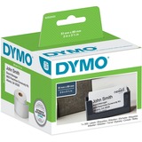Dymo Ægte LabelWriter Aftale-/Navneskilteetiketter | 51 mm x 89 mm | Ikke-klæbende | Rulle med 300 let-aftrækkelige etiketter | til LabelWriter etiketprintere | Fremstillet i Europa Hvid, Hvid, Ikke-klæbende printeretiket, Papir, Rektandel, LabelWriter, 5,1 cm