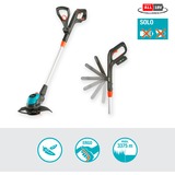 GARDENA EasyCut 23/18V P4A 23 cm Batteri Sort, Blå, Orange, Sølv, Græs trimmer grå/Turkis, Græstrimmer, 23 cm, Blade, D-loop håndtag, Plast, Sort, Blå, Orange, Sølv