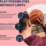 HUDORA Basketboldstander Start 305, Fitnessredskab Rød/Sort