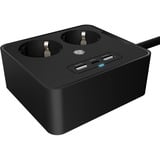 ICY BOX IB-MPS2220B-CH, Strømskinne Sort