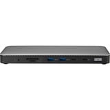 Kensington SD5760T Thunderbolt 4 Dual 4K-dockingstation med 96 W-strømforsyning, Docking station Sølv/Sort, Ledningsført, Thunderbolt 4, 96 W, 1000,10,100 Mbit/s, Grå, MicroSD (TransFlash), SD