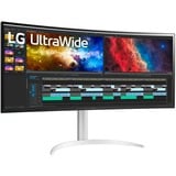 LG 38BQ85C-W computerskærm 95,2 cm (37.5") 3840 x 1600 pixel Quad HD+ Hvid, Gaming Skærm Sort/Hvid, 95,2 cm (37.5"), 3840 x 1600 pixel, Quad HD+, 5 ms, Hvid