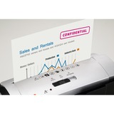 Peach PS400-02 papirmakulator Stribe makulering 72 dB 22 cm Sort, Sølv, Dokument shredder Sølv/Sort, Stribe makulering, 22 cm, 7 mm, 8 L, 50 ark, 72 dB