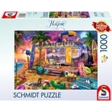 Schmidt Spiele Jeff Haynie: Med campingvognen ved havet, Puslespil 