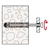 fischer Dyvler SX Plus 10x50 i spand, Dyvel Lys grå