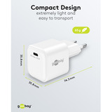goobay 45 W USB-C PD GaN Nano hurtigoplader Hvid