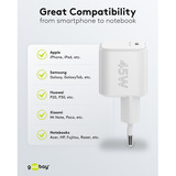 goobay 45 W USB-C PD GaN Nano hurtigoplader Hvid