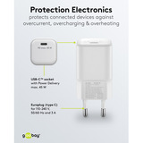 goobay 45 W USB-C PD GaN Nano hurtigoplader Hvid