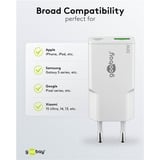 goobay USB-C PD GaN Dual Hurtigoplader Slim 30 W Hvid