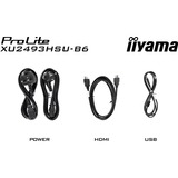 iiyama XU2493HSU-B7, LED-skærm Sort (mat)