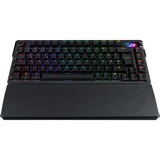 ASUS ROG Azoth Extreme tastatur Spil USB + RF Wireless + Bluetooth QWERTZ Sort, Gaming-tastatur Sort, DE-layout, ROG NX Snow, Kabel & trådløs, USB + RF Wireless + Bluetooth, Mekanisk, QWERTZ, RGB LED, Sort