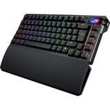 ASUS ROG Azoth Extreme tastatur Spil USB + RF Wireless + Bluetooth QWERTZ Sort, Gaming-tastatur Sort, DE-layout, ROG NX Snow, Kabel & trådløs, USB + RF Wireless + Bluetooth, Mekanisk, QWERTZ, RGB LED, Sort