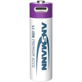 Ansmann Li-Ion batteri Mignon AA type 2.000 (min. 1.800 mAh), 4-pak Hvid/Violet