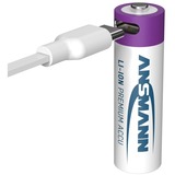 Ansmann Li-Ion batteri Mignon AA type 2.000 (min. 1.800 mAh), 4-pak Hvid/Violet