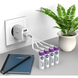 Ansmann Li-Ion batteri Mignon AA type 2.000 (min. 1.800 mAh), 4-pak Hvid/Violet