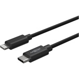 Ansmann USB 2.0 adapterkabel, USB-C stik > Lightning stik Sort
