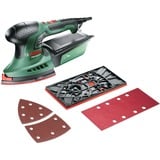 Bosch PSM 200 AES Multi slibemaskine 26000 OPM Sort, Grøn, Rød, Multi Sander Grøn/Sort, Multi slibemaskine, Velcro, Sort, Grøn, Rød, 6000 OPM, 26000 OPM, 1,8 mm