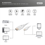 Digitus AK-340102-020-W, Kabel Hvid