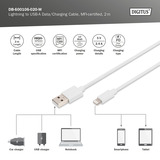 Digitus DB-600106-020-W, Kabel Hvid