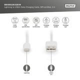 Digitus USB 2.0 data-/ladekabel USB-A > Lightning, MFI-certificeret Hvid