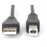 Digitus USB 2.0 tilslutningskabel USB-A (stik) > USB-B (stik) Sort