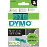 Dymo Ægte D1-etiketter | Sort skrift på grøn tape | 12 mm x 7 m | Selvklæbende etiketter til LabelManager-mærkningsmaskiner | Fremstillet i Europa Sort, Sort på grøn, Polyester, Belgien, -18 - 90 °C, DYMO, LabelManager, LabelWriter 450 DUO