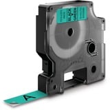 Dymo Ægte D1-etiketter | Sort skrift på grøn tape | 12 mm x 7 m | Selvklæbende etiketter til LabelManager-mærkningsmaskiner | Fremstillet i Europa Sort, Sort på grøn, Polyester, Belgien, -18 - 90 °C, DYMO, LabelManager, LabelWriter 450 DUO