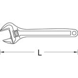 GEDORE Justerbar skruenøgle, 12", Gaffelnøgle mørk grå