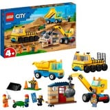 LEGO City Entreprenørmaskiner og nedrivningskran, Bygge legetøj Byggesæt, 4 År, Plast, 235 stk, 1 kg