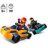 LEGO City Gokarts og racerkørere, Bygge legetøj Byggesæt, 5 År, Plast, 99 stk, 130 g