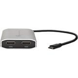 OWC Adapter Thunderbolt 3 > Dobbelt HDMI 4K Sølv/Sort