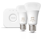 Philips Hue White & Color Ambiance Starter-Set: E27 Smart lampe A60 dobbeltpakke, LED-lampe 