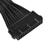 SilverStone 24pin -24pin, 0.3m 0,3 m, Forlængerledning Sort, 0.3m, 0,3 m, ATX (24-pin), ATX (24-pin), Hanstik, Hunstik, Sort