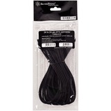 SilverStone 24pin -24pin, 0.3m 0,3 m, Forlængerledning Sort, 0.3m, 0,3 m, ATX (24-pin), ATX (24-pin), Hanstik, Hunstik, Sort
