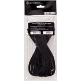 SilverStone 24pin -24pin, 0.3m 0,3 m, Forlængerledning Sort, 0.3m, 0,3 m, ATX (24-pin), ATX (24-pin), Hanstik, Hunstik, Sort, Lite detail