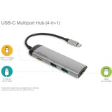 Verbatim 49140 interface hub USB 3.2 Gen 1 (3.1 Gen 1) Type-C, USB hub Sølv/Sort, USB 3.2 Gen 1 (3.1 Gen 1) Type-C, USB 3.2 Gen 1 (3.1 Gen 1) Type-C, Metal, 0,015 m, USB, 5 - 20 V