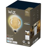 WiZ Filament Globe pære ravfarvet 6,5 W (svarende til 25 W) G200 E27, LED-lampe 5 W (svarende til 25 W) G200 E27, Smart pære, Guld, Wi-Fi, E27, Hvid, 2000 K