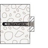 fischer Langskaftpløk SXRL 8x100 T, Dyvel Lys grå