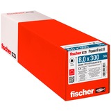 fischer Træskrue PowerFast II 8,0x300 trappet forsænket TX 