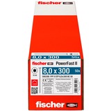 fischer Træskrue PowerFast II 8,0x300 trappet forsænket TX 